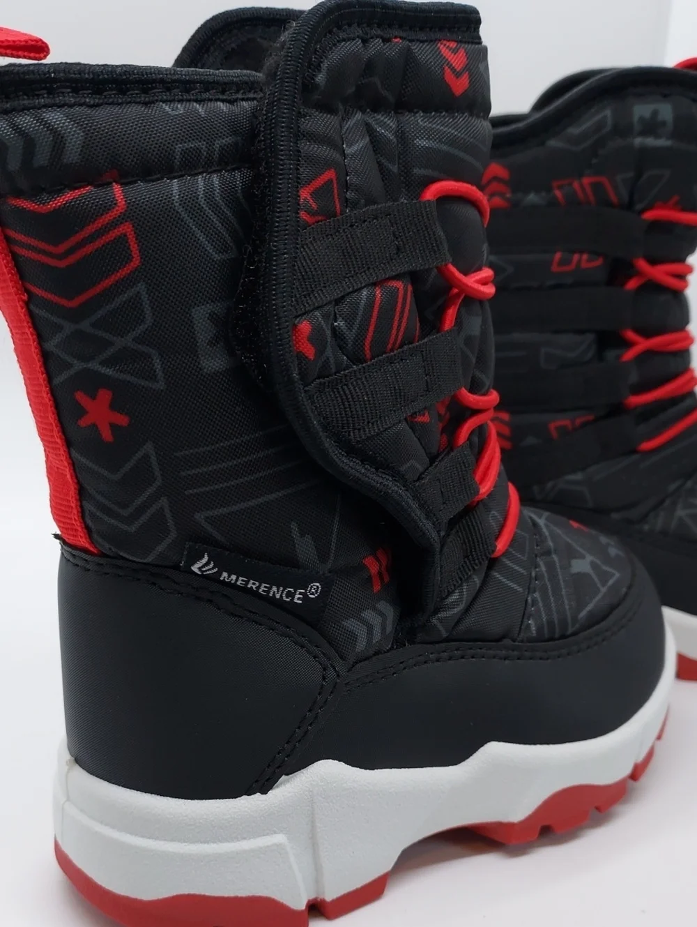 Merence Toddler Snow Winter Boots US Size 9 BLACK RED